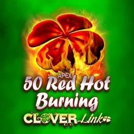 50 Red Hot Burning Clover Links casino game by Novomatic – featured logo at Spinstein Casino