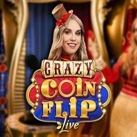 Crazy Coin Flip logo by Evolution at Spinstein Casino